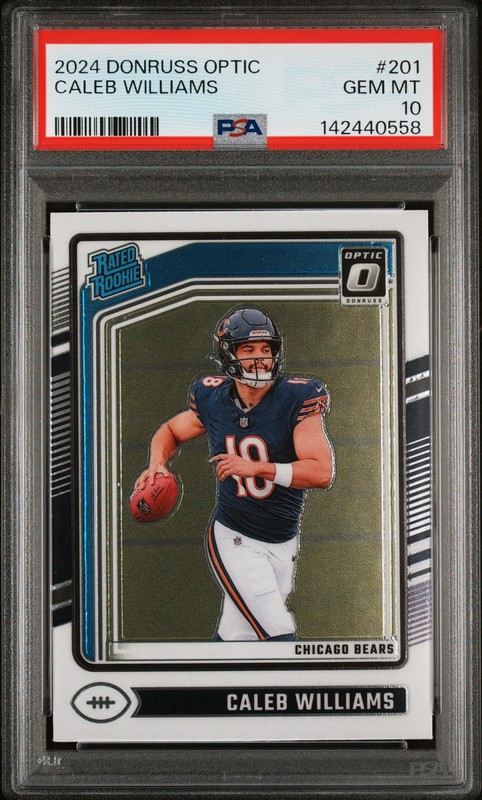 2024 Panini Donruss Optic Caleb Williams #201 PSA 10 view 1