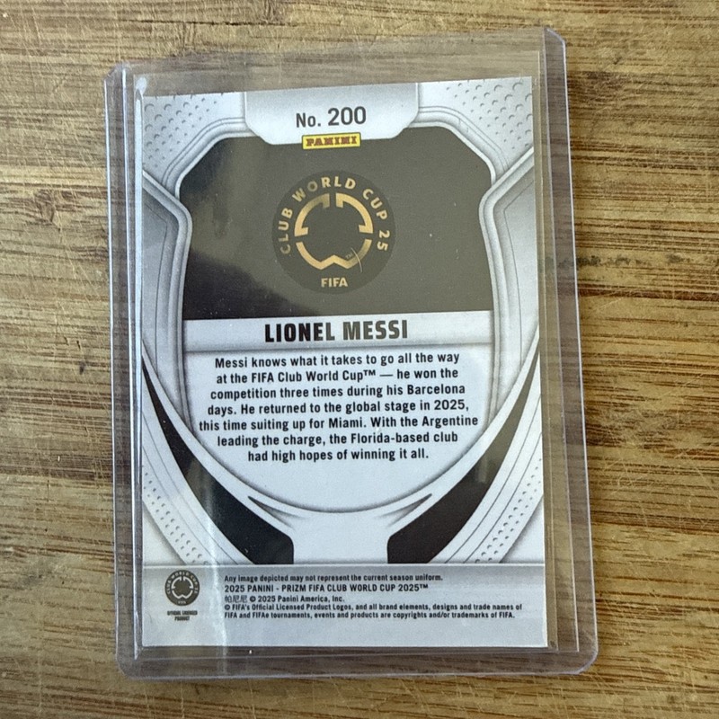 2025 Panini Prizm Fifa Club World Cup - Lionel Messi #200 view 2