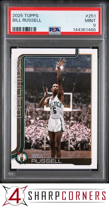 2025 TOPPS #251 BILL RUSSELL HOF PSA 9
