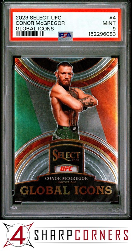 2023 PANINI SELECT UFC GLOBAL ICONS #4 CONOR McGREGOR POP 1 PSA 9