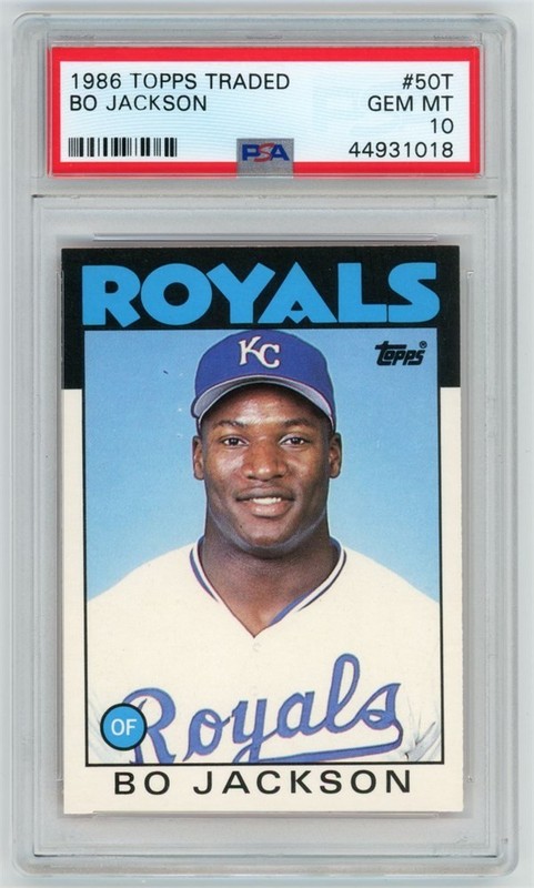 1986 Topps Traded #50T Bo Jackson RC PSA 10 GEM MINT