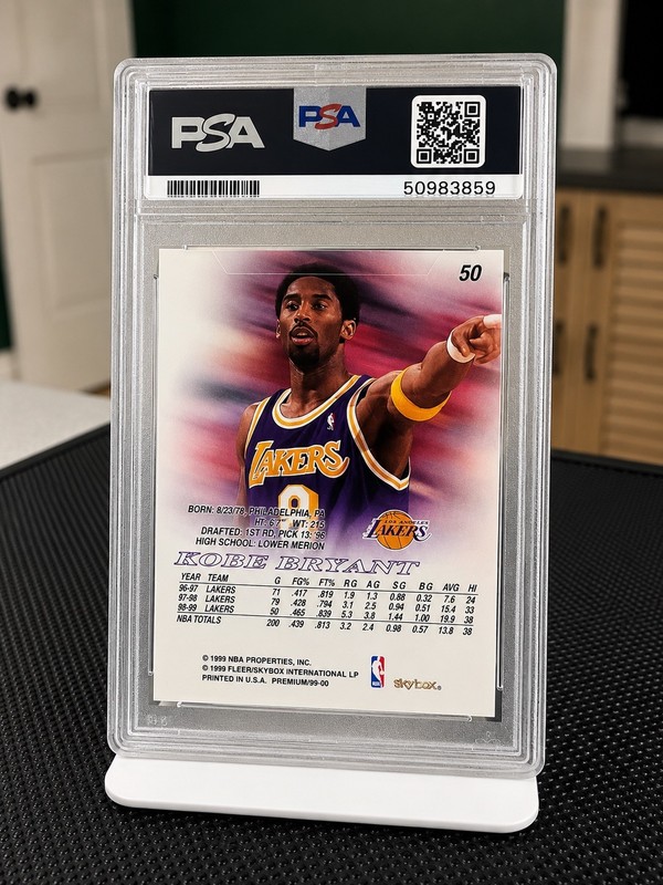 1999 Skybox Premium Kobe Bryant #50 PSA 8 NM-MT LAKERS HOF  view 2