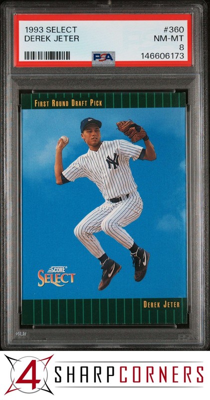 1993 SELECT #360 DEREK JETER RC YANKEES HOF PSA 8