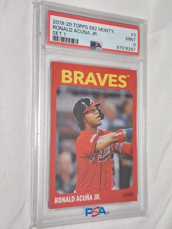 2019 Topps Montgomery 582 - Ronald Acuna, Jr. (#3)  Atlanta Braves-PSA 9 view 2