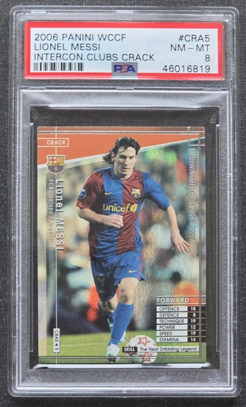 2006 Panini WCCF ##CRA5 Lionel Messi Intercon Clubs Crack PSA 8 NM-MINT 