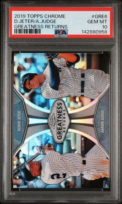 Aaron Judge PSA 10 Derek Jeter 2019 Topps Chrome #GRE6 Greatness Returns Yankees