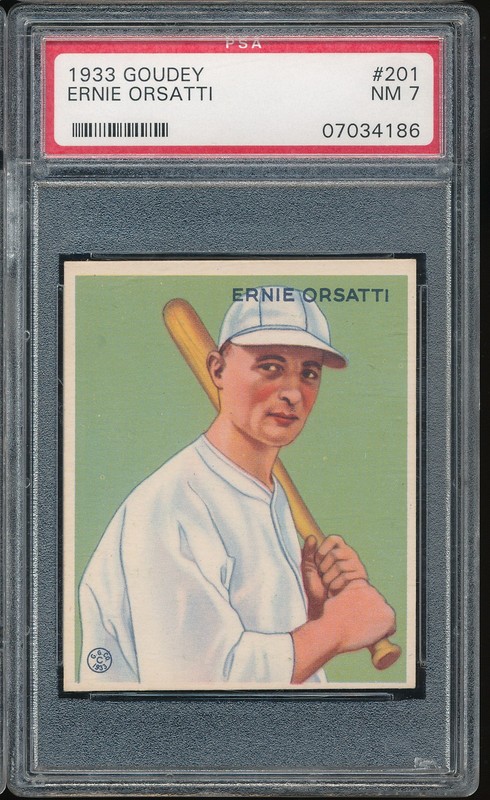 1933 Goudey Ernie Orsatti #201 PSA 7 - St Louis Cardinals