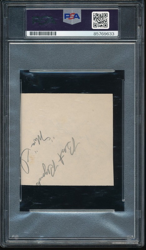 Jackie Robinson Signed/Autograph cut - PSA/DNA Authentic - Dodgers HOF view 2