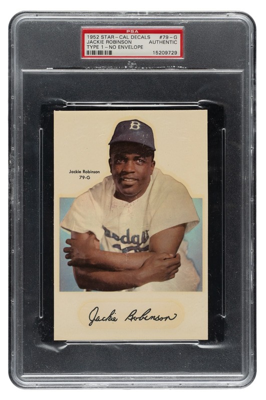 1952 Star-Cal Decals Type 1 #79-G Jackie Robinson (No Envelope) PSA Authentic