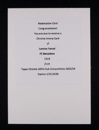 2025-26 Topps Chrome UEFA Lamine Yamal #CA-3 Anime Case Hit SSP