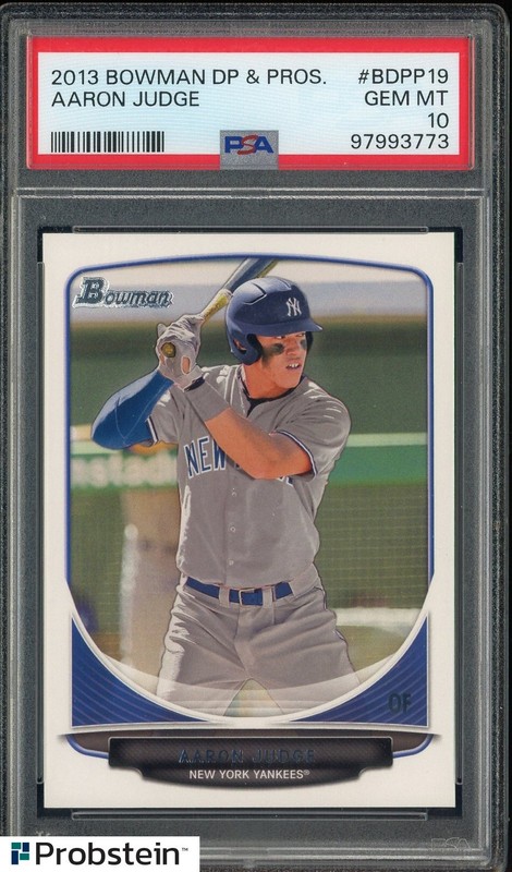 Auction #1 2013 Bowman DP & Prospects Aaron Judge Yankees RC Rookie PSA 10