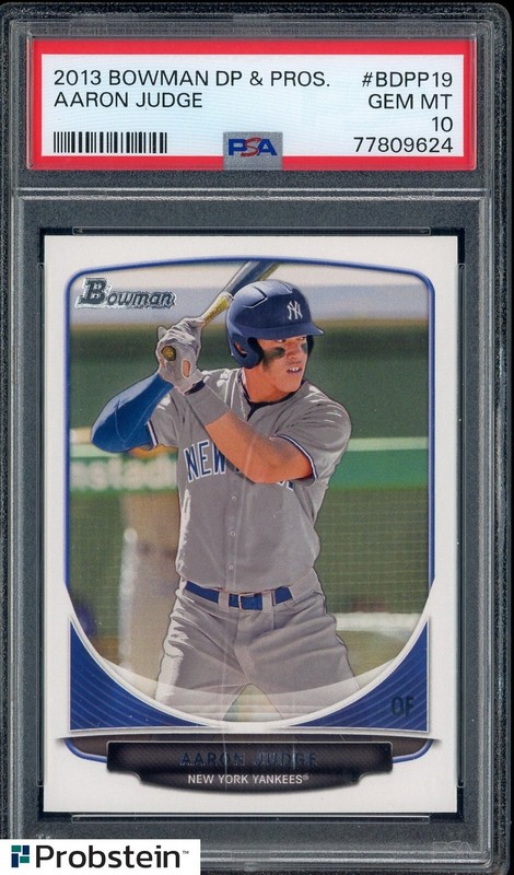 Auction #3 2013 Bowman DP & Prospects Aaron Judge Yankees RC Rookie PSA 10