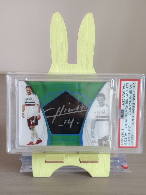 Javier Hernandez 2018-19 Panini Immaculate Ball Auto Mexico 1/1 Man United Psa 9