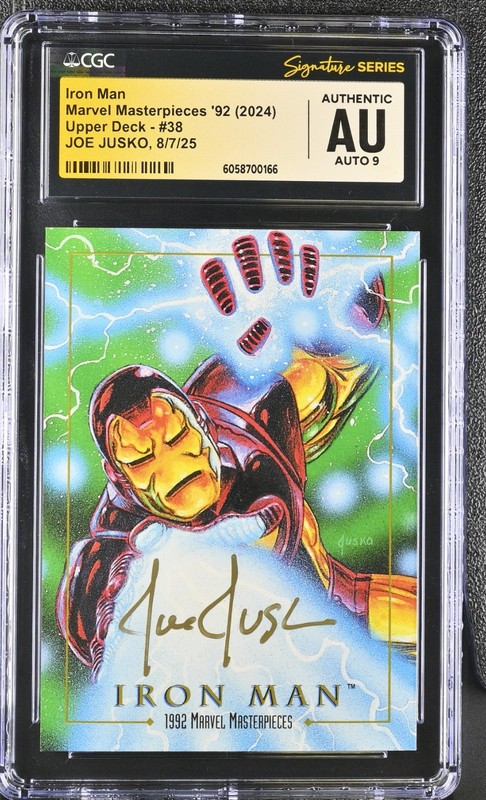 Marvel Masterpieces Iron Man #38 CGC AUTO 9 signed Joe Jusko 1992 SKYBOX CARD