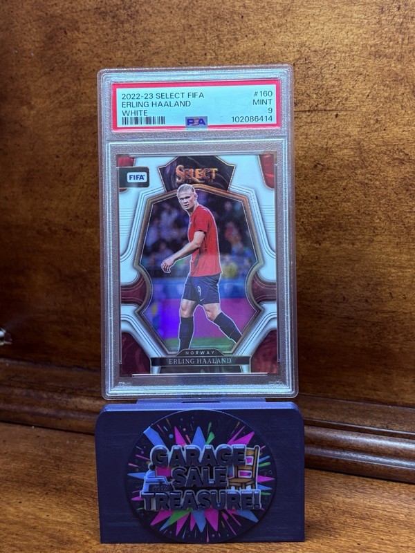 2022 Panini Select FIFA  Erling Haaland White Prizm 09/20 PSA 10 Norway