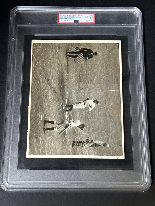 1923 1st Ever World Series Game @ Yankee Stadium Type 1 8x10 Babe Ruth Photo PSA