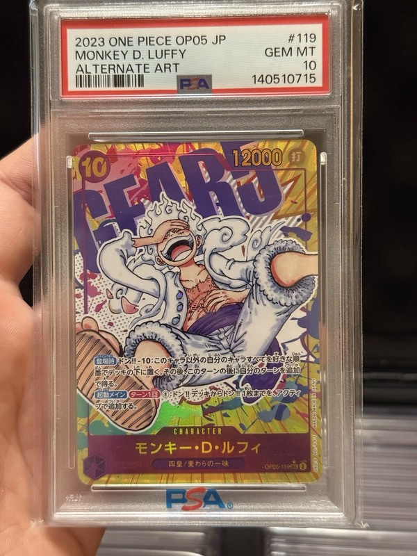 ONE PIECE MONKEY D. LUFFY 2023 OP05-AWAKENING OF THE NEW ERA #119 ALT ART PSA 10