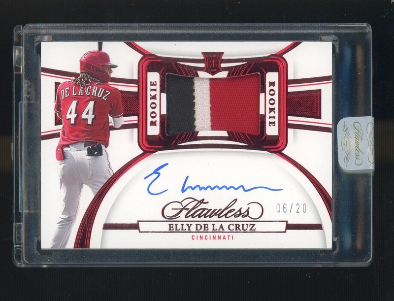 2023 Flawless Ruby Elly De La Cruz RPA RC Rookie 3-Color Patch AUTO 6/20