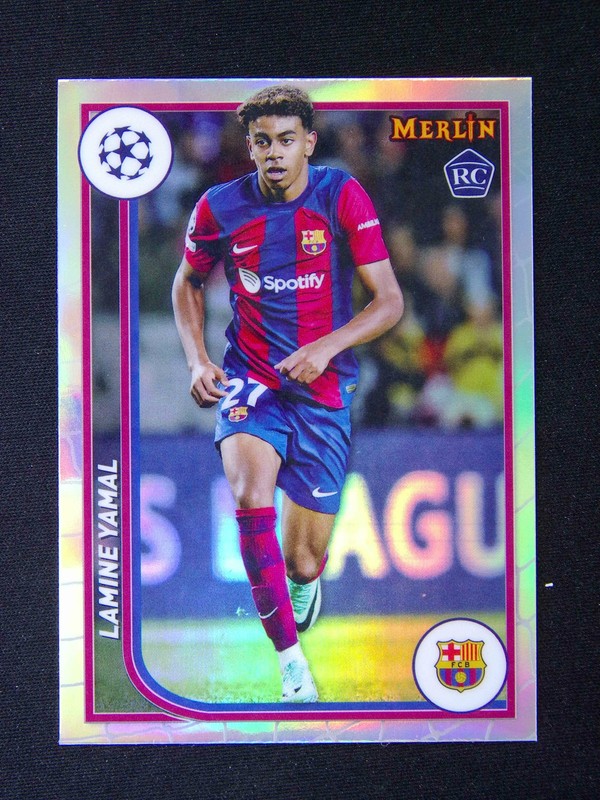 2023-24 Topps Merlin UEFA Lamine Yamal #27 RC Rookie Refractor