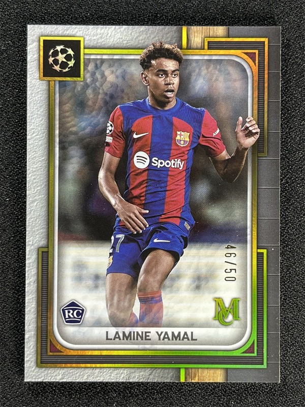 2024 Topps Museum Collection UEFA Lamine Yamal #14 Gold Rookie RC Barcelona /50
