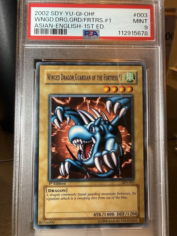 WINGED DRAGON, GUARDIAN OF THE FORTRESS #1 “ASIAN ENGLISH” SDY-003 PSA 9