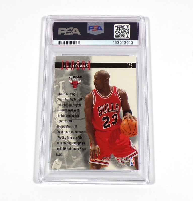 1996-97 Fleer Ultra Michael Jordan #143 Bulls PSA 9 view 2