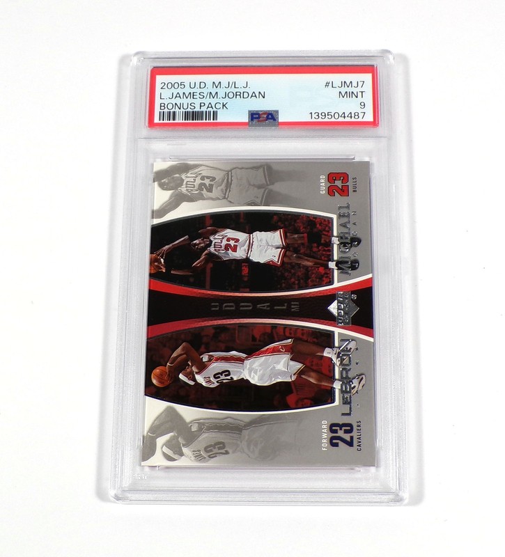 2005-06 Upper Deck MJ/LJ Michael Jordan/LeBron James Bonus Pack #LJMJ7 PSA 9