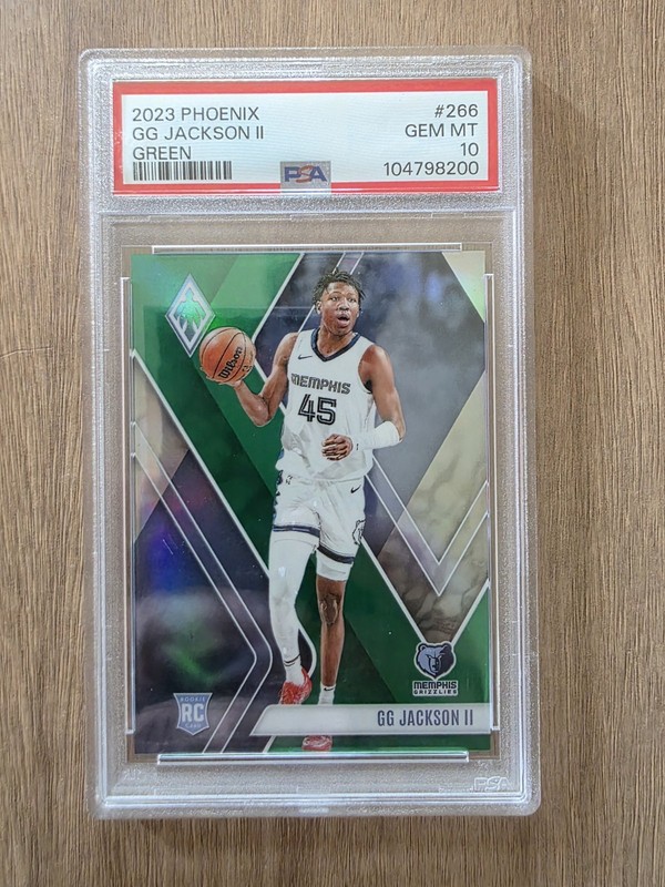 2023 Panini Phoenix Rookies GG Jackson #266 Green /5 (RC) PSA 10