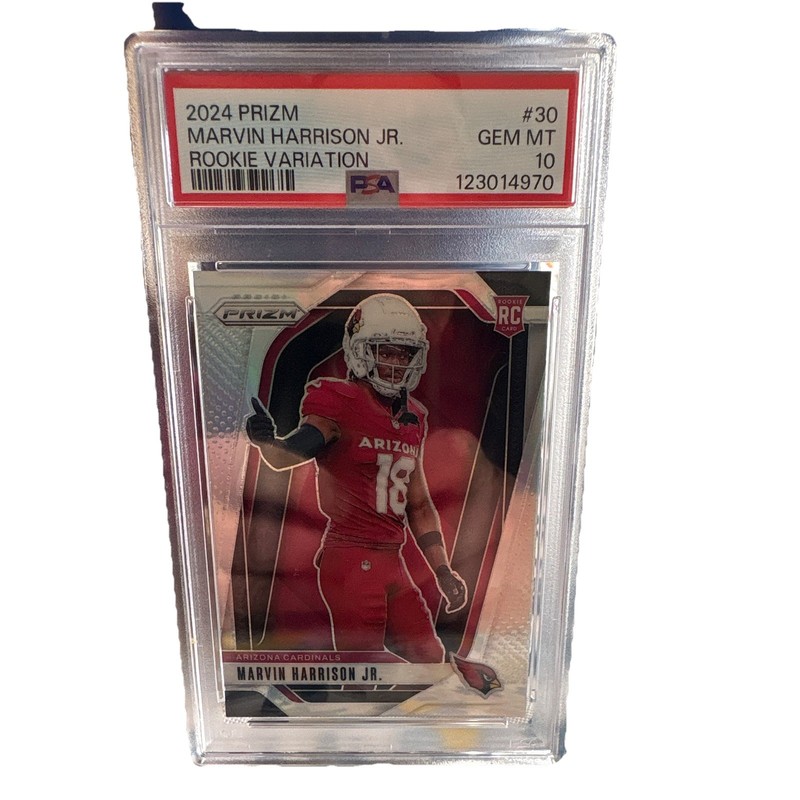 Panini 2024 Prizm Marvin Harrison Jr. #30 Silver RC PSA 10 Cardinals