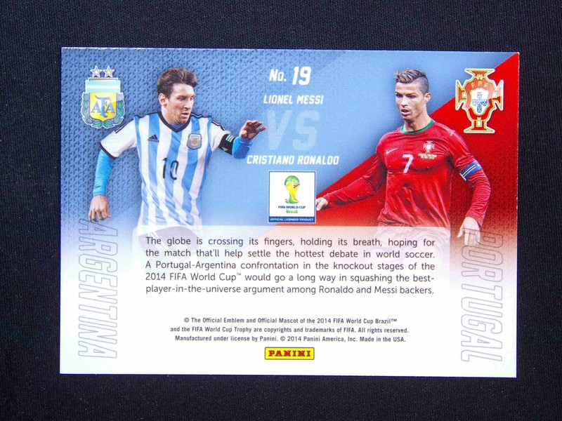2014 Panini Prizm World Cup Cristiano Ronaldo/Lionel Messi #19 Matchups view 2