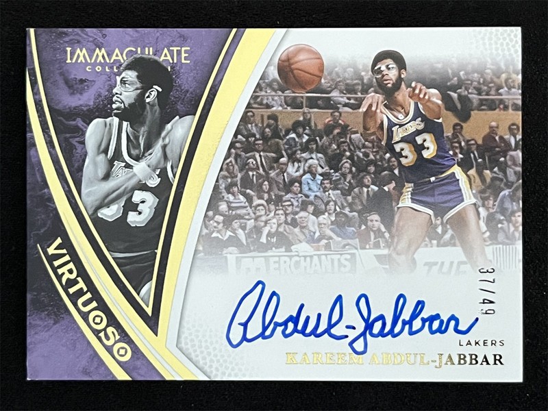 2024-25 Panini Immaculate Collection Kareem Abdul-Jabbar Virtuoso Auto /49