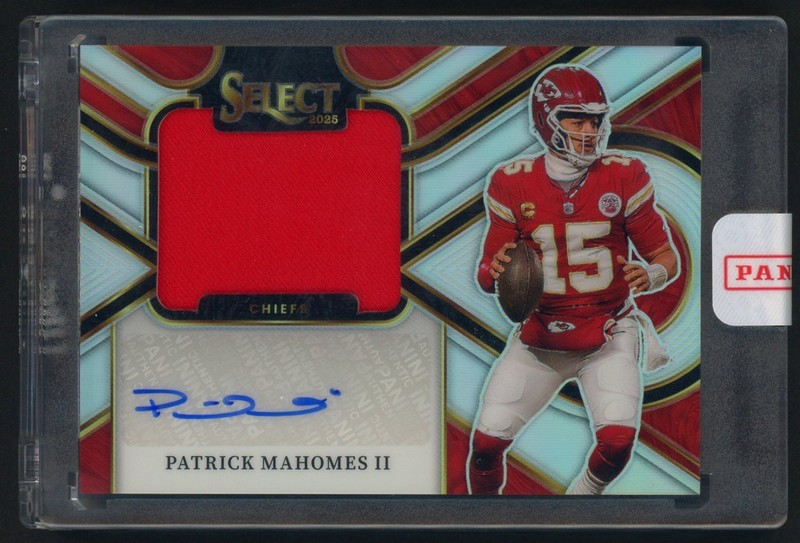 2025 Panini Select Silver Prizm Patrick Mahomes II Jumbo Patch AUTO 110/199