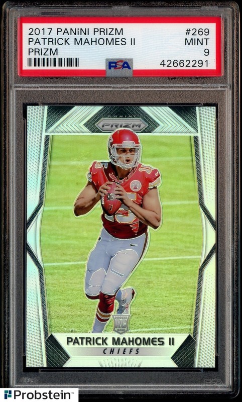 2017 Panini Silver Prizm #269 Patrick Mahomes II Chiefs RC Rookie PSA 9 MINT