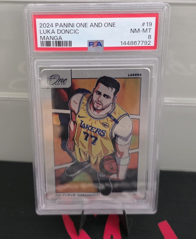 2024-25 Panini One And One Luka Doncic Manga #19 PSA 8 Case Hit