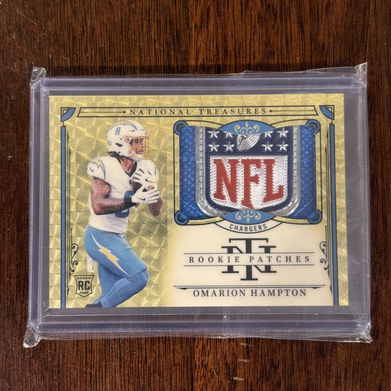 2025 Panini National Treasures Omarion Hampton Gold Vinyl NFL Shield 1/1 ⚡️⚡️⚡️