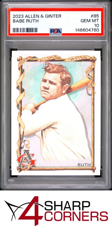 2023 TOPPS ALLEN & GINTER #85 BABE RUTH HOF PSA 10