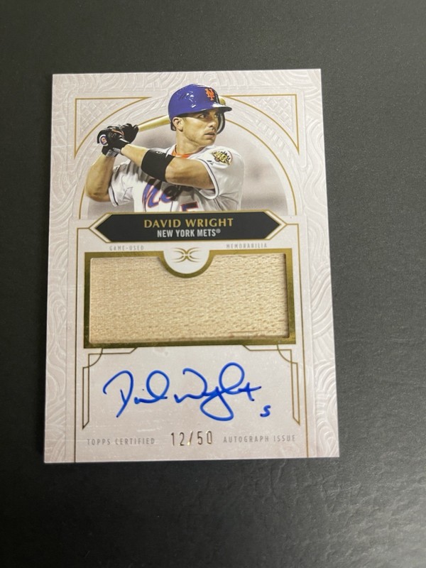 2025 Topps Definitive David Wright Game Used Bat Relic Auto /50 NY Mets