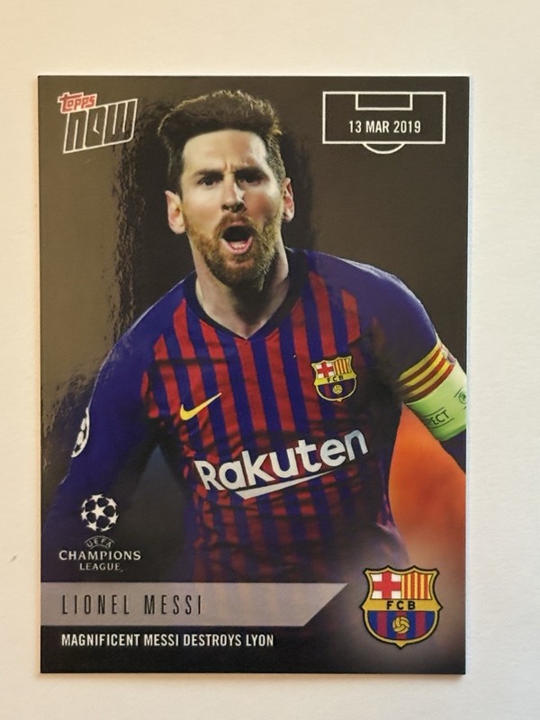 Lionel Messi Topps Now UCL 2018 2019 #37 Barcelona UEFA Champions League PR: 169