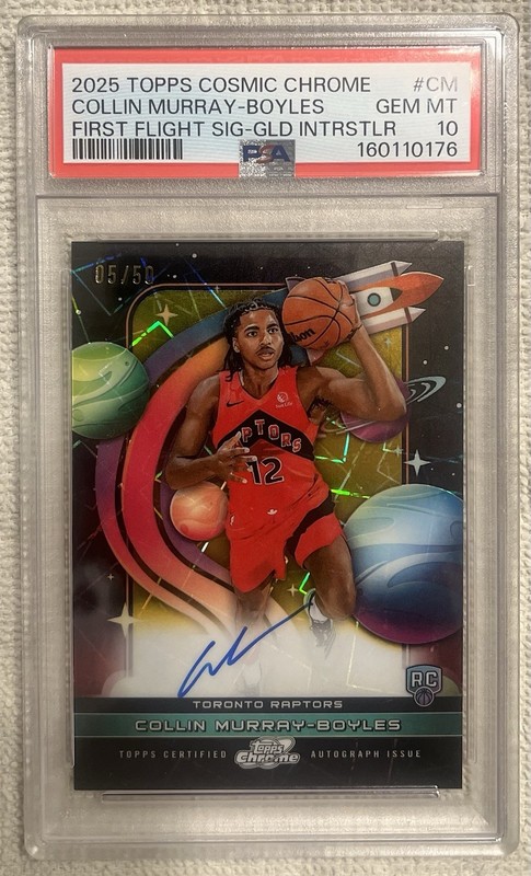 COLLIN MURRAY-BOYLES RC 2025-26 COSMIC FIRST FLIGHT AUTO GOLD  /50 PSA 10 POP 1