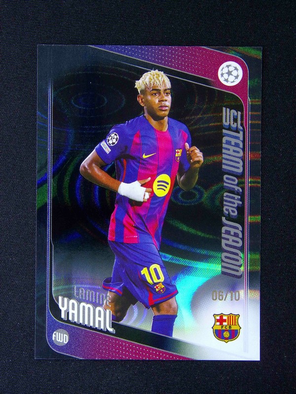 2025-26 Topps UCC Lamine Yamal #10 Black Raindrop /10