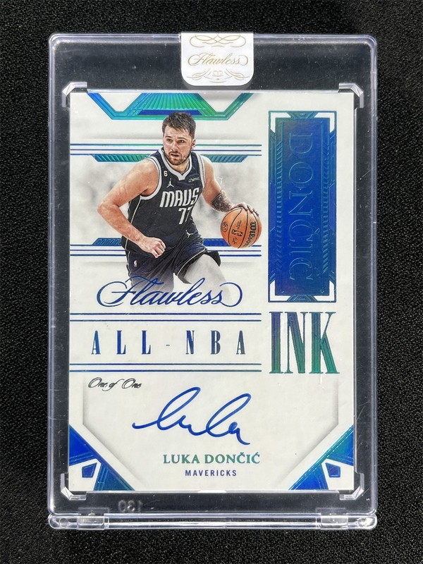One Of One 1/1 ! 2022-23 Panini Flawless Luka Doncic All-NBA Ink Auto Platinum