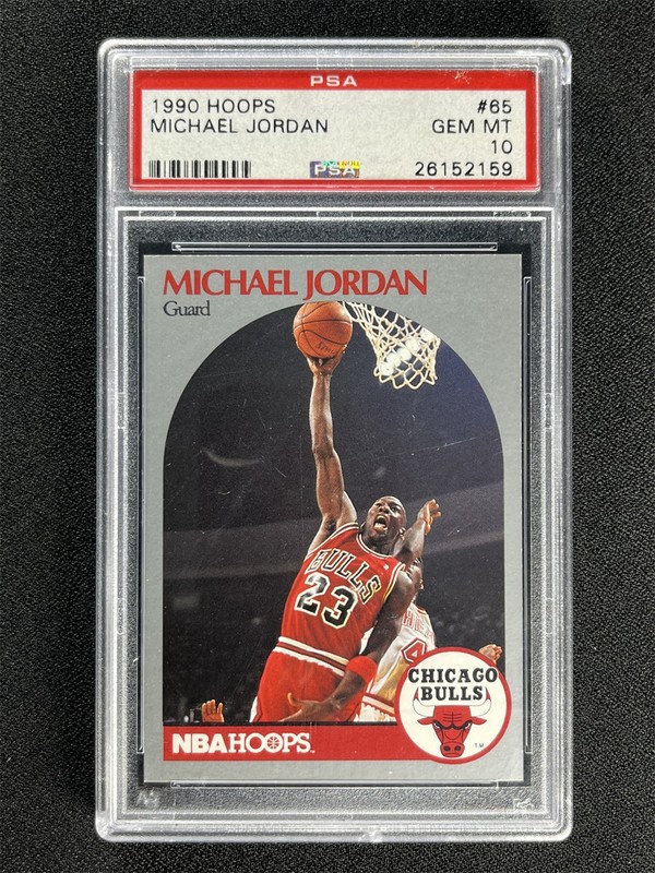1990 NBA Hoops Basketball Michael Jordan #65 Bulls PSA 10 GEM MT