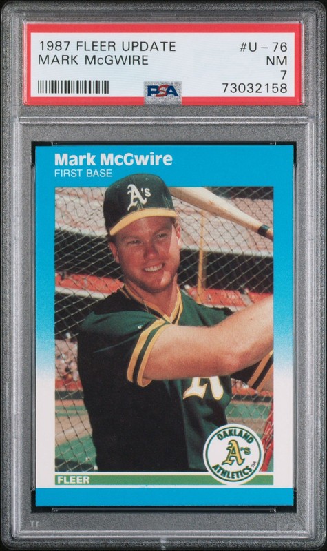 1987 Fleer Update MARK McGWIRE #U-76 PSA 7 NEAR MINT 🤩