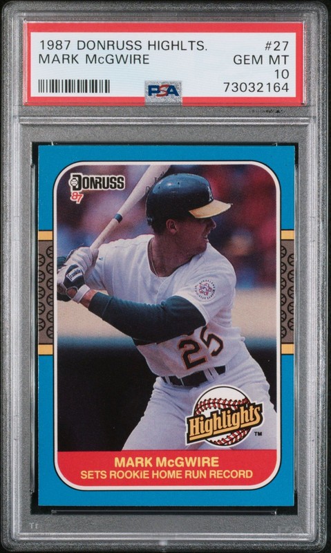 1987 Donruss Highlights MARK McGWIRE #27 PSA 10 GEM MINT 🔥