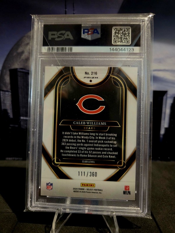 2024 SELECT CALEB WILLIAMS #216 PURPLE SHOCK /360 PSA 9 RC ROOKIE  view 2