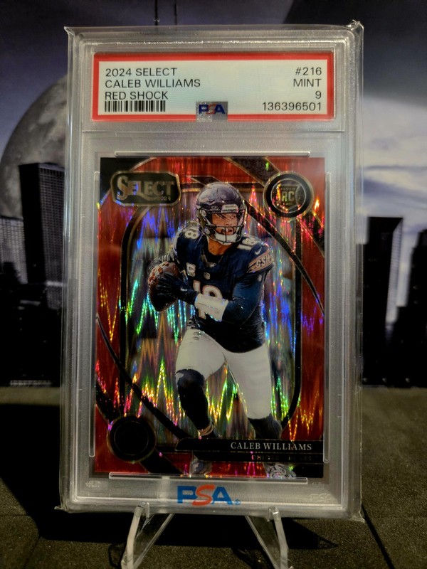2024 SELECT CALEB WILLIAMS #216 RED SHOCK /249 PSA 9 RC ROOKIE 