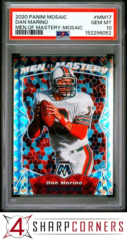 2020 PANINI MOSAIC MEN OF MASTERY PRIZM #MM17 DAN MARINO HOF POP 4 PSA 10