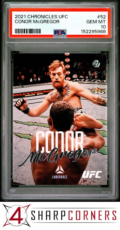 2021 PANINI CHRONICLES UFC #52 CONOR McGREGOR POP 5 PSA 10