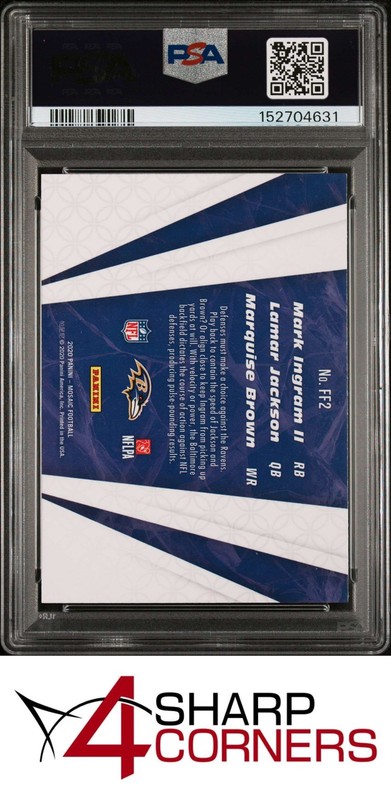 2020 PANINI MOSAIC FLEA FLICKER #FF2 LAMAR JACKSON RAVENS PSA 10 view 2