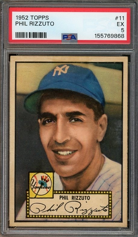 1952 Topps #11 Phil Rizzuto EX PSA 5 Centered New York Yankees 9868